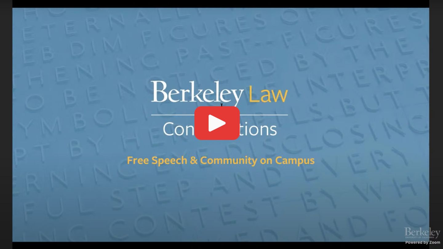 Berkeley Law Conversations: Free Speech & Community on Campus featuring Chancellor Gillman